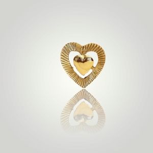 Vtg Gerrys Goldtone Heart Brooch